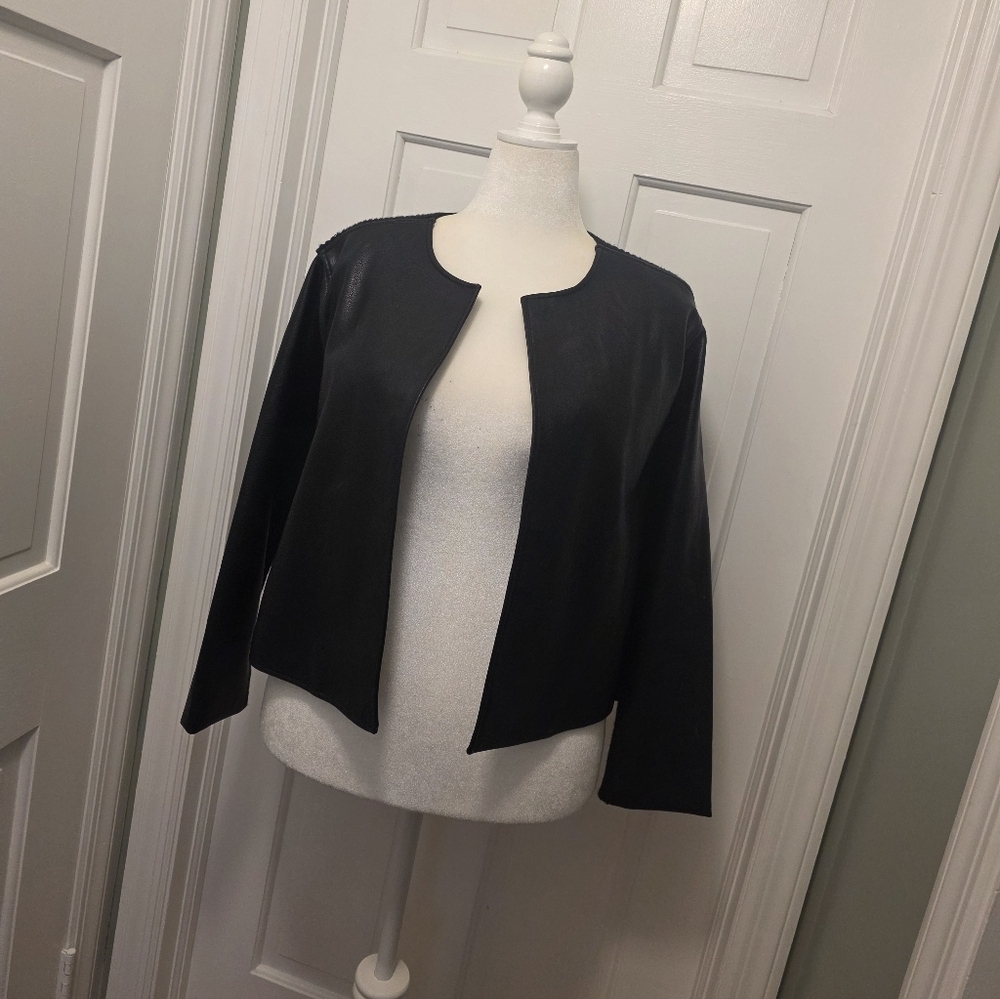 Ann Taylor Black Open-Front Sweater Jacket Size XL, Casual, Stylish, Chic